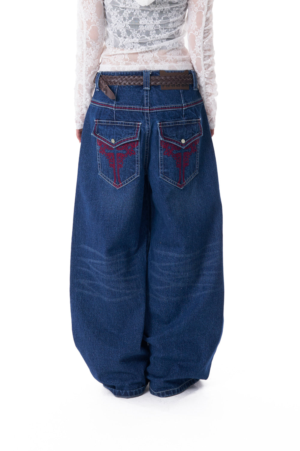 CROS2 Washed Denim Pants (Blue)