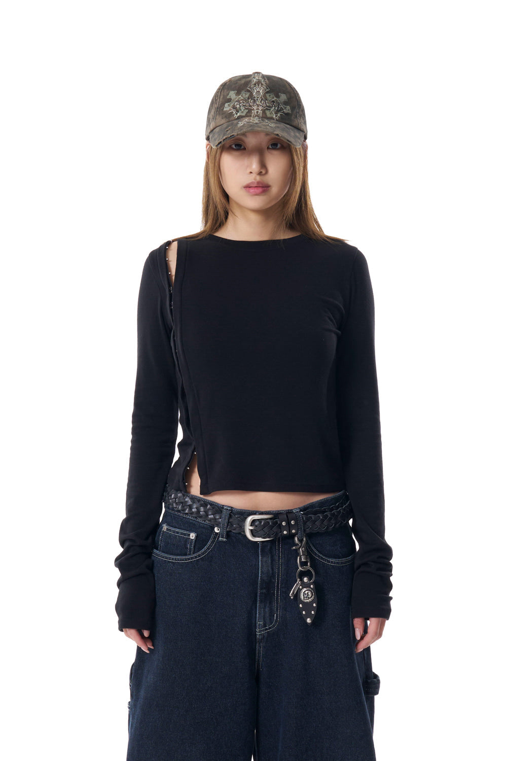 Side Hook Long Sleeve (Black)