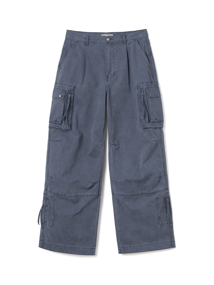 Washed Multi Cargo Pants Vintage Blue