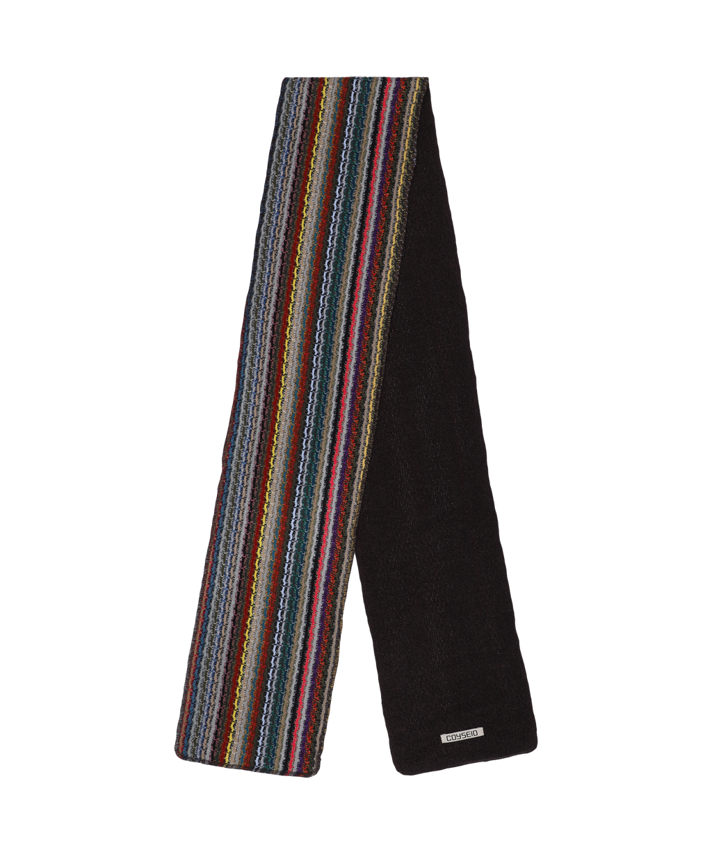 DOUBLE KNIT MUFFLER BROWN