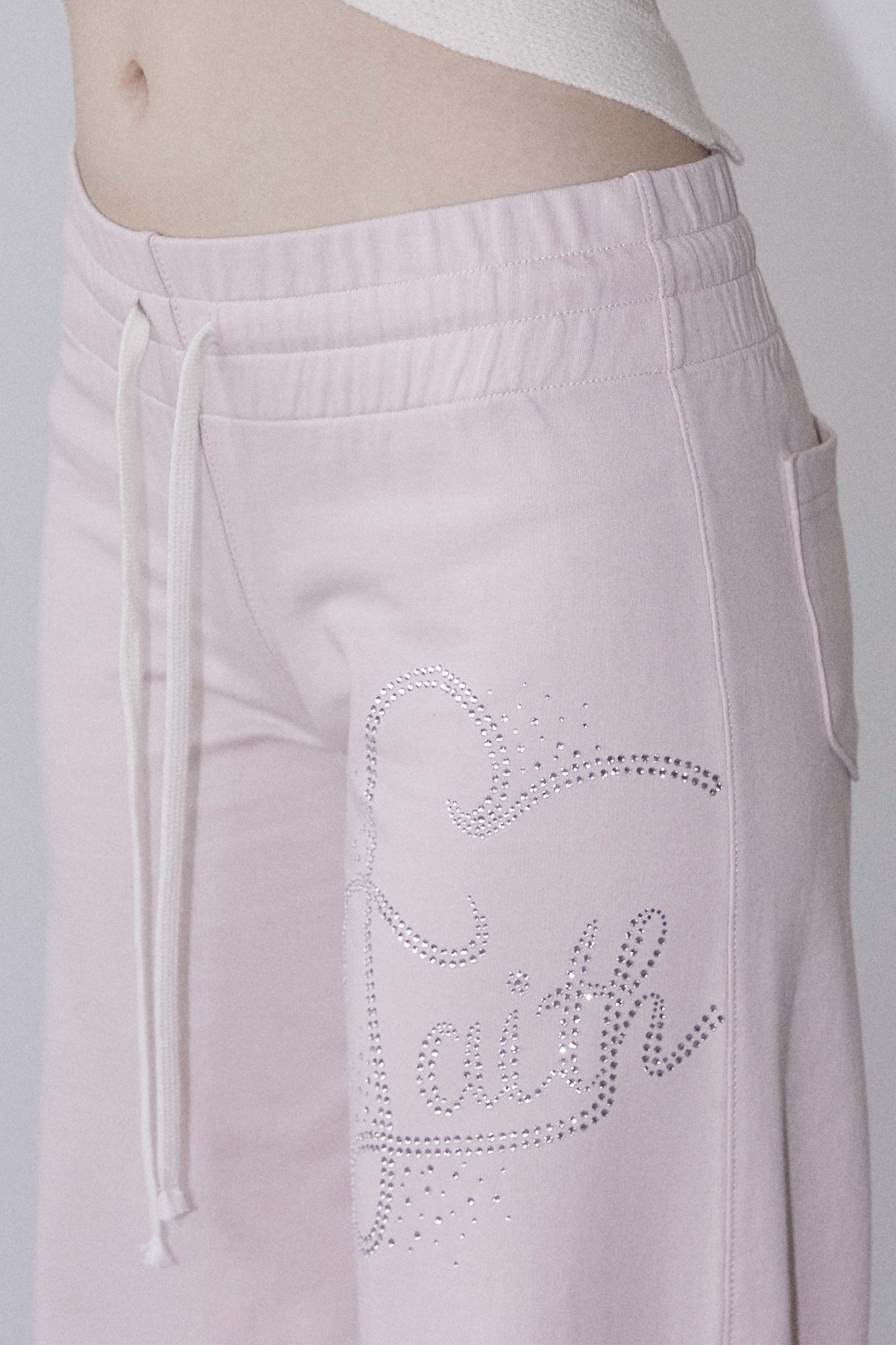 Faith Cotton Track Pants Baby Pink