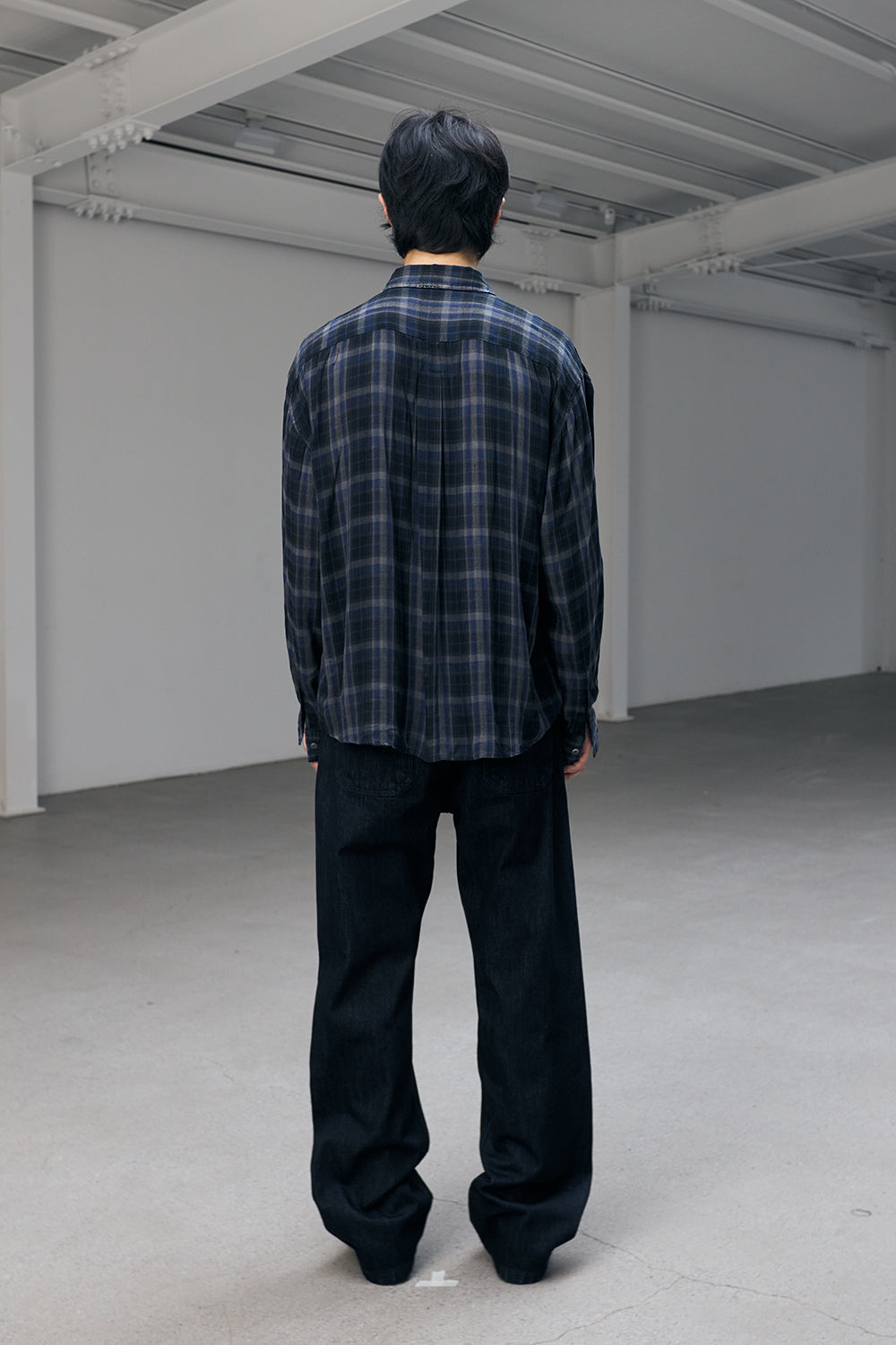 Classic Shirt Over Dyed Raw Check / 3 COLOR