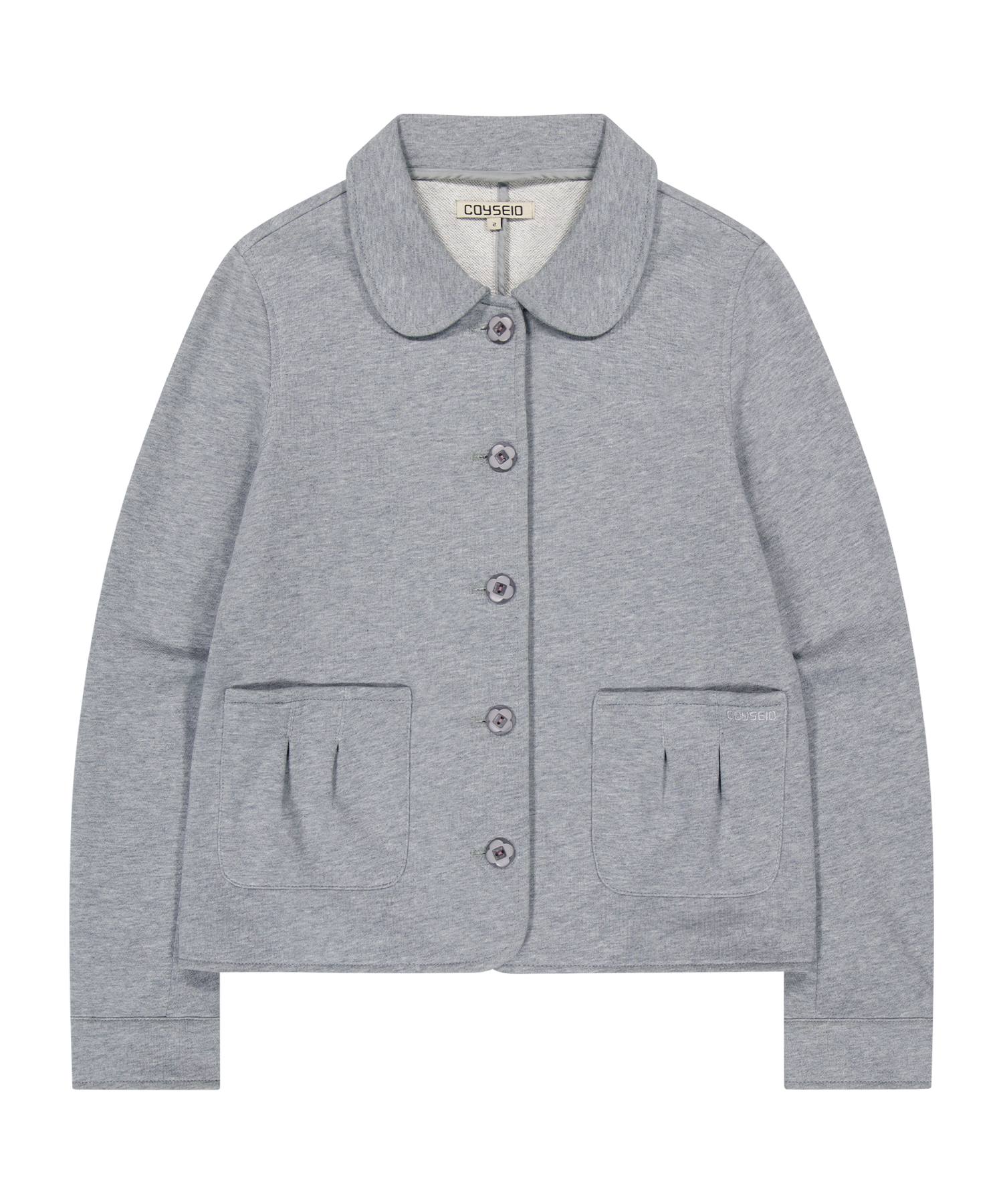 COZY SWEAT JACKET MELANGE GREY