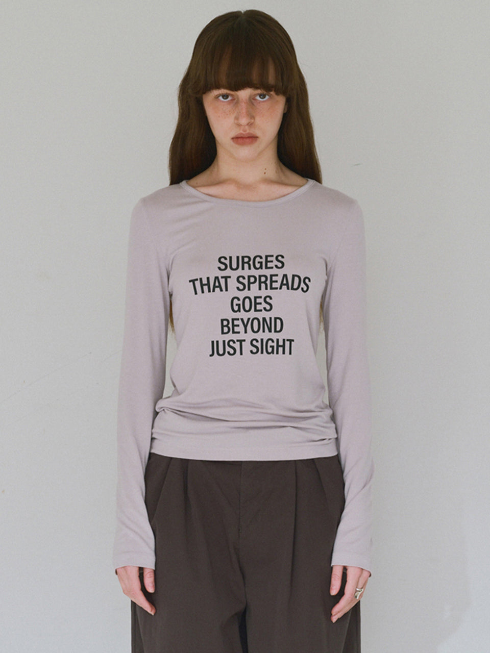 Typography T-shirts Gray