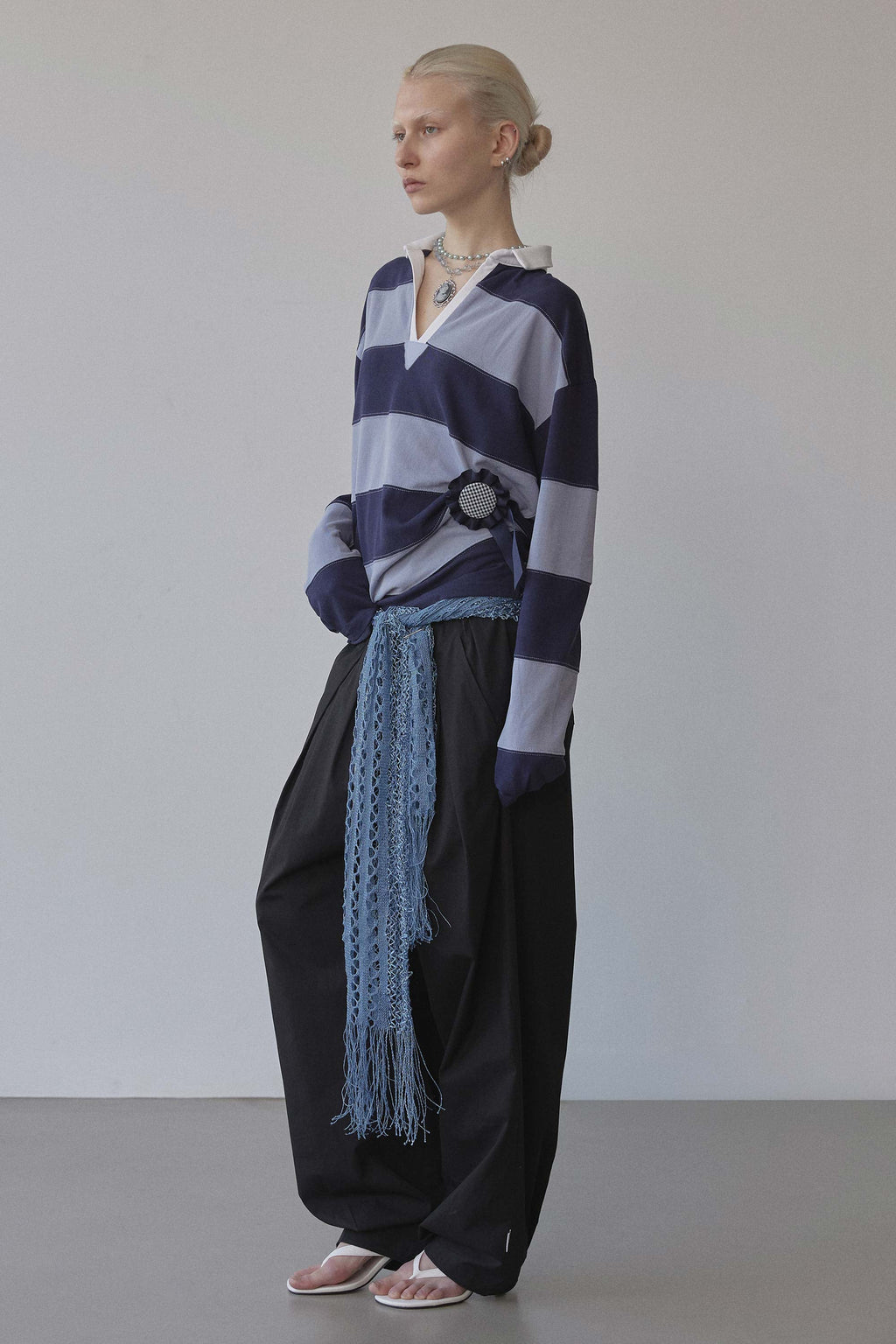 Rugby Striped Polo Jersey Blue/Navy