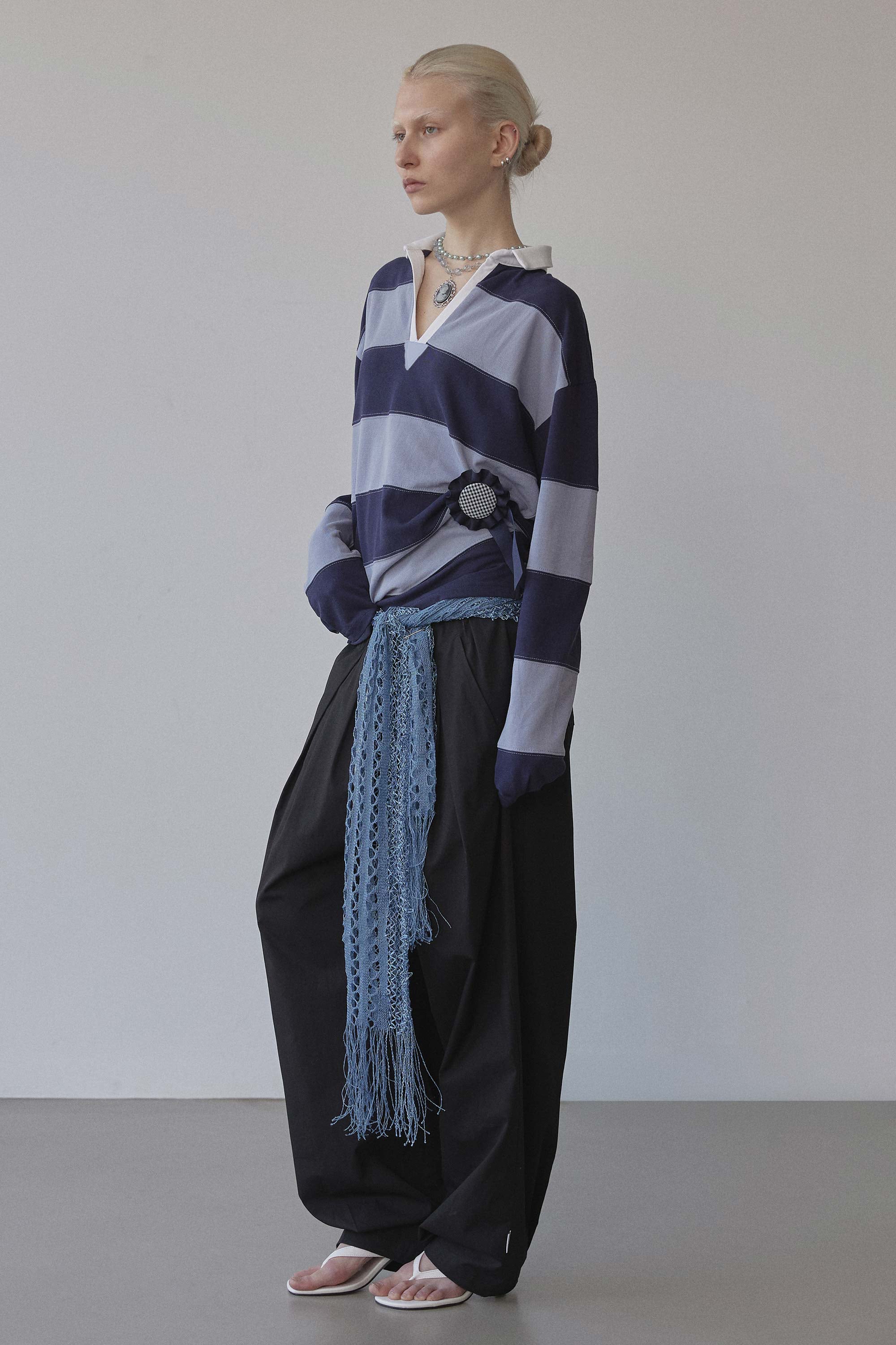 Rugby Striped Polo Jersey Blue/Navy