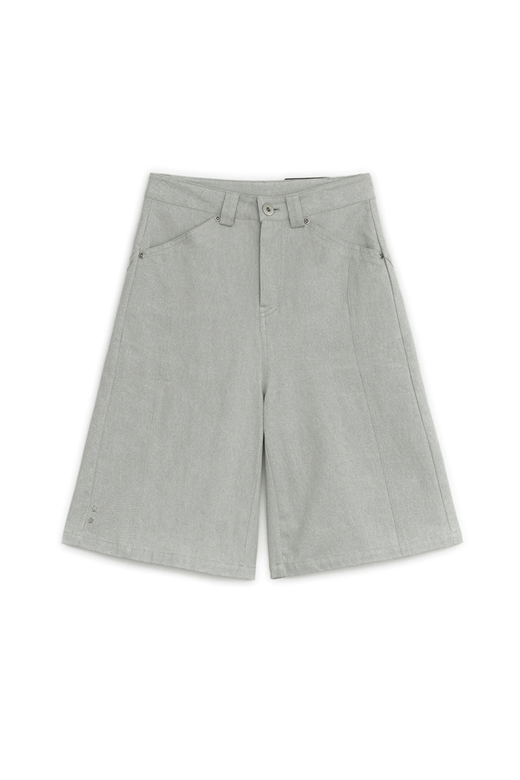 Angel wing bermuda pants (Gray)