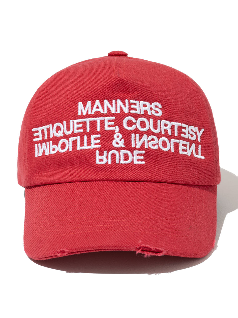 Destroyed Dummy Ball Cap Red