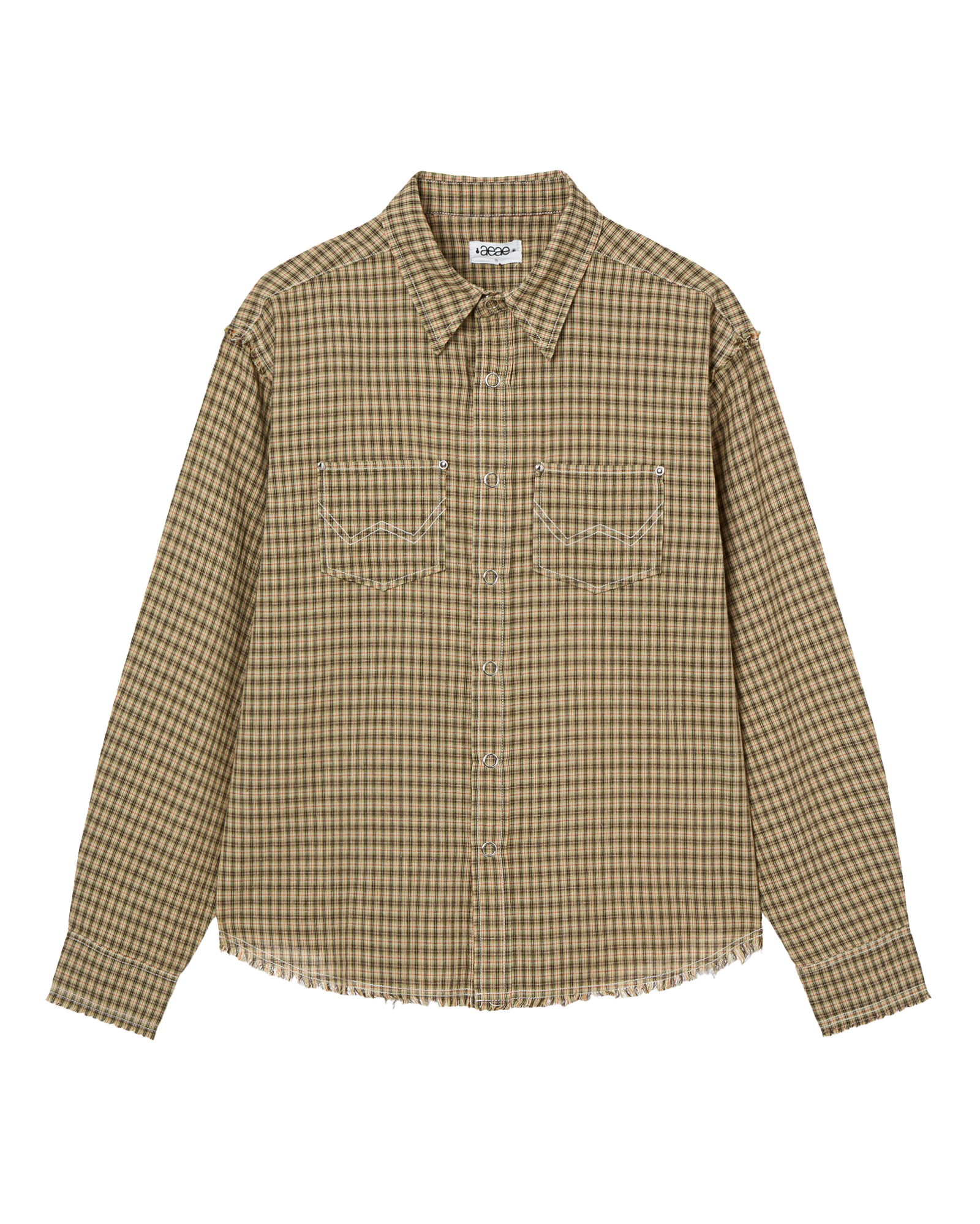 WESTERN CHECK SHIRTS YELLOW GREEN