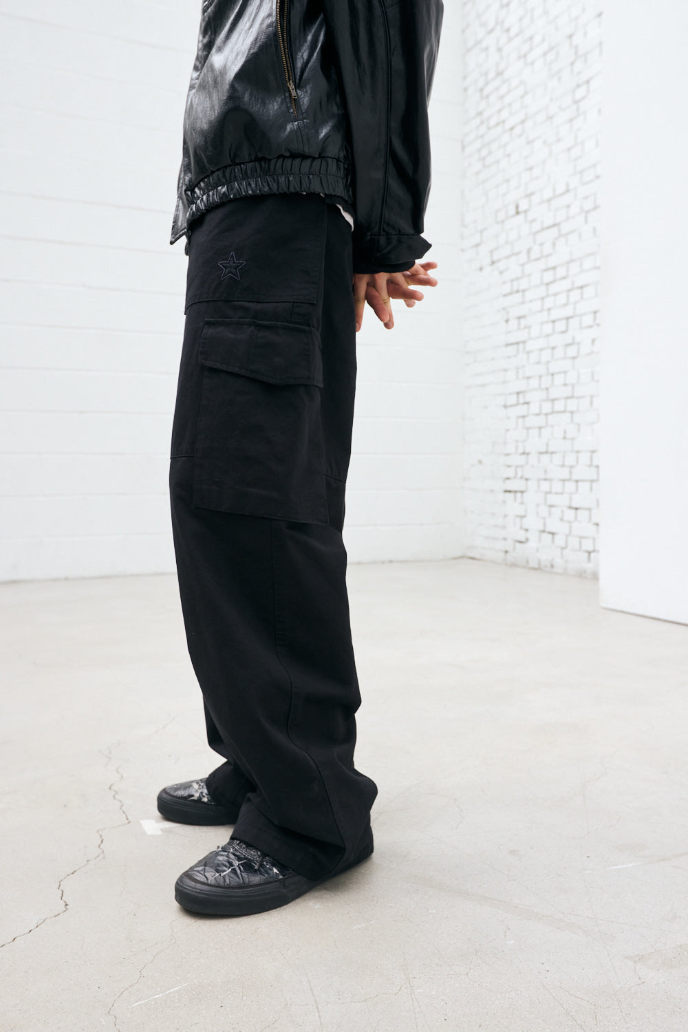 VTG Star Fatigue Pants Washed Black