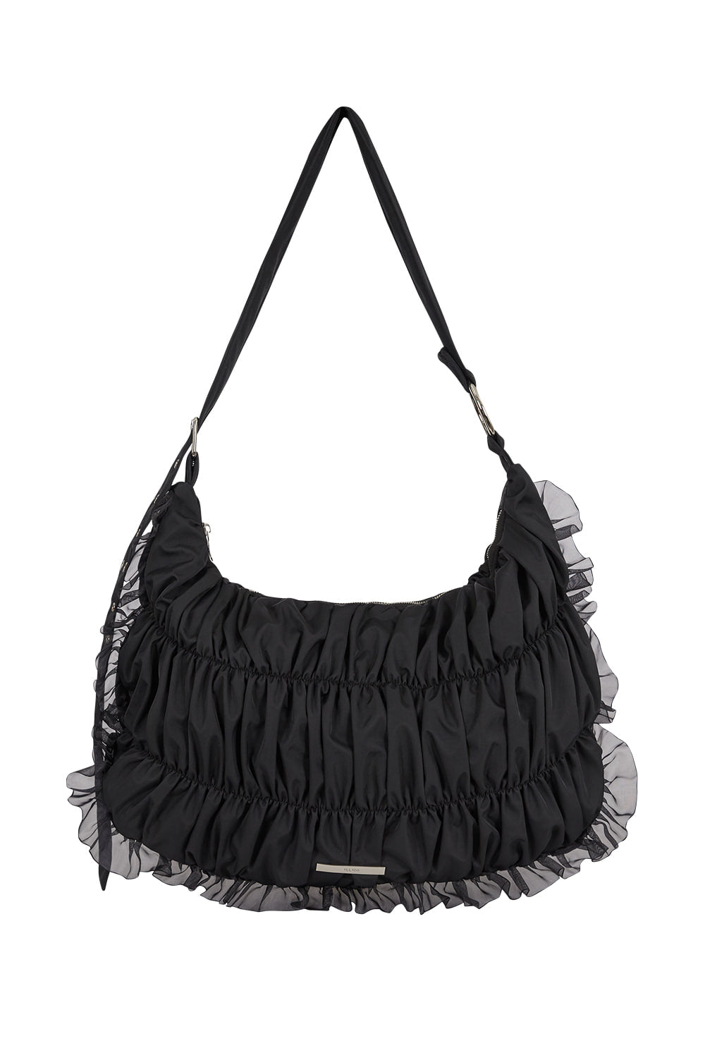 Frill Bubble Big Cross Back Black