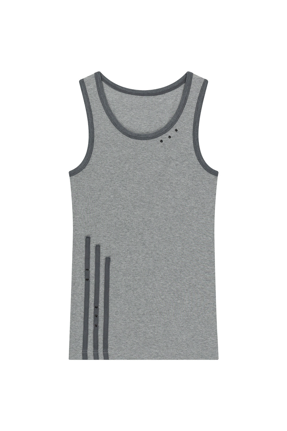 3-Lined Eyelet Sleeveless (Gray)