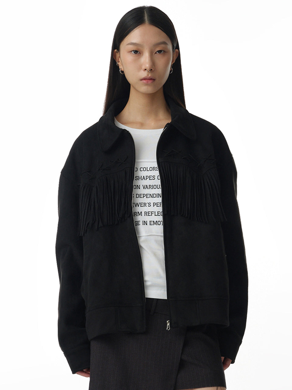 Fringe Western Jacket Black