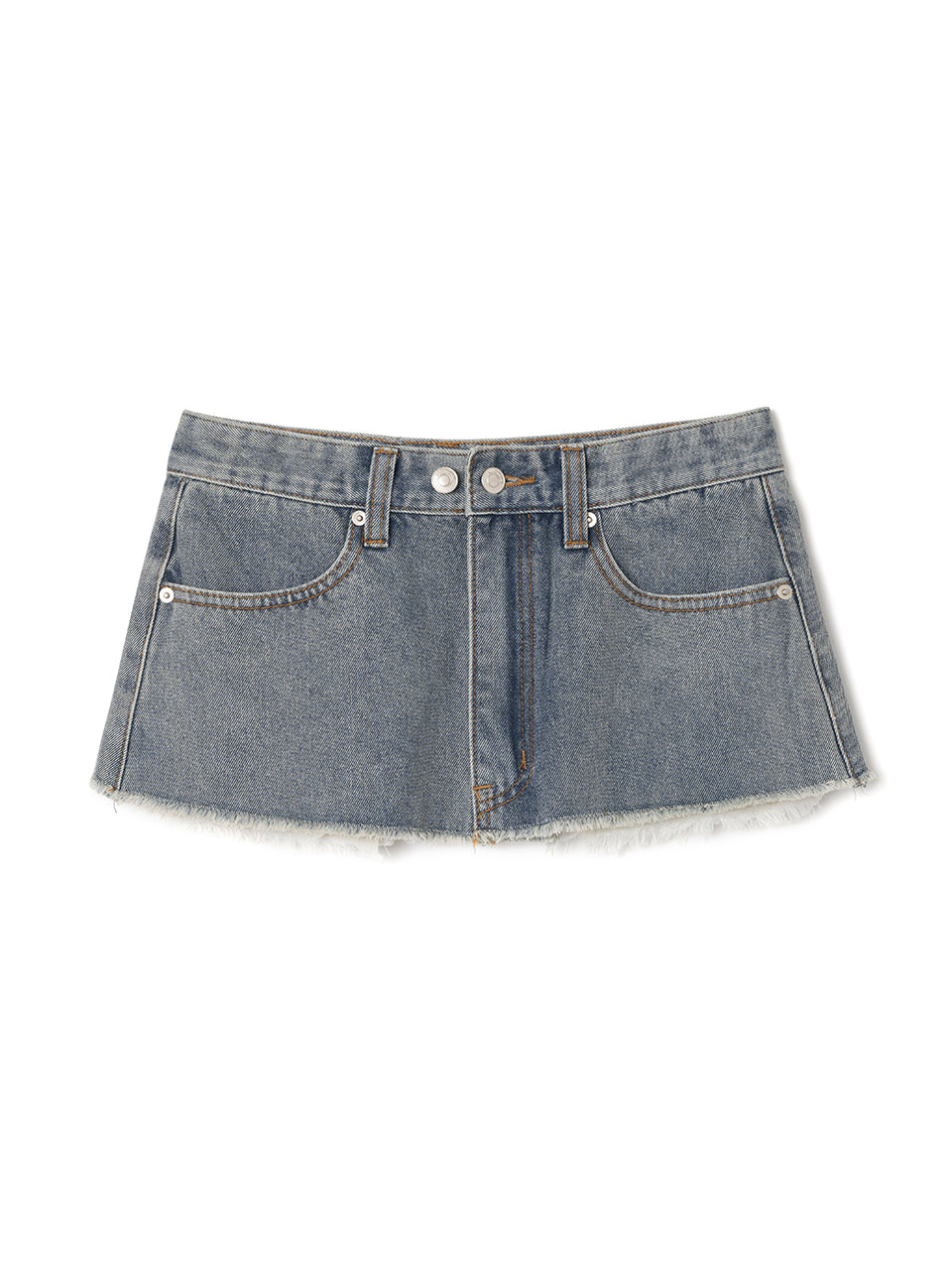 Washed Denim Waist Belt Blue