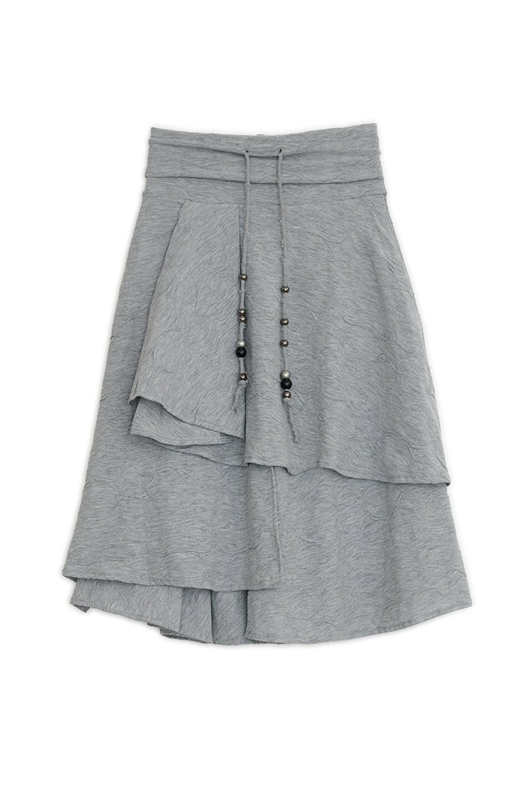 Star flayered midi skirt (Gray)