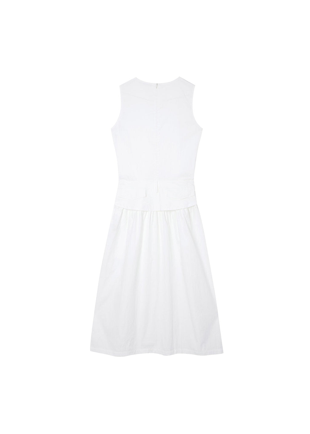 KNOT-DETAIL SLEEVELESS DRESS / 2 Color