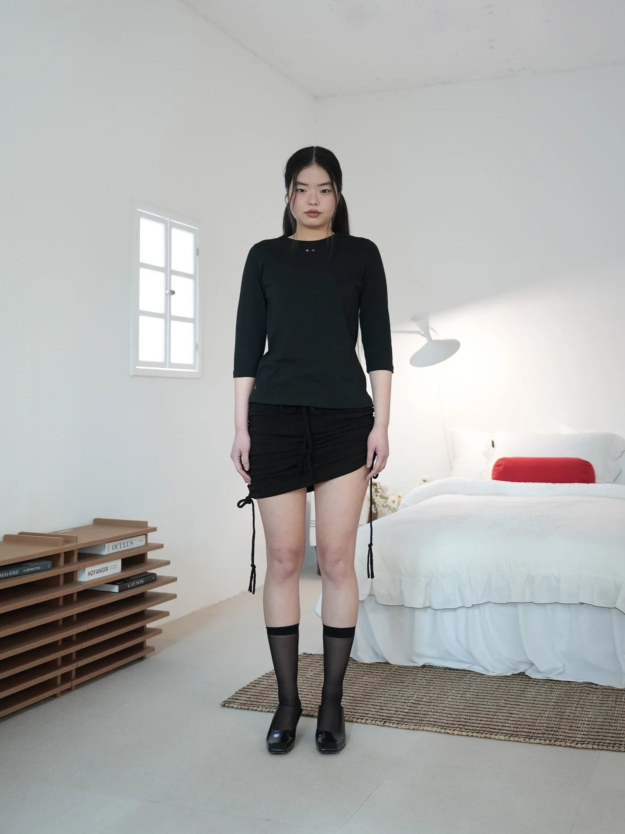 BRAID TIE SKIRT & TOP (BLACK)