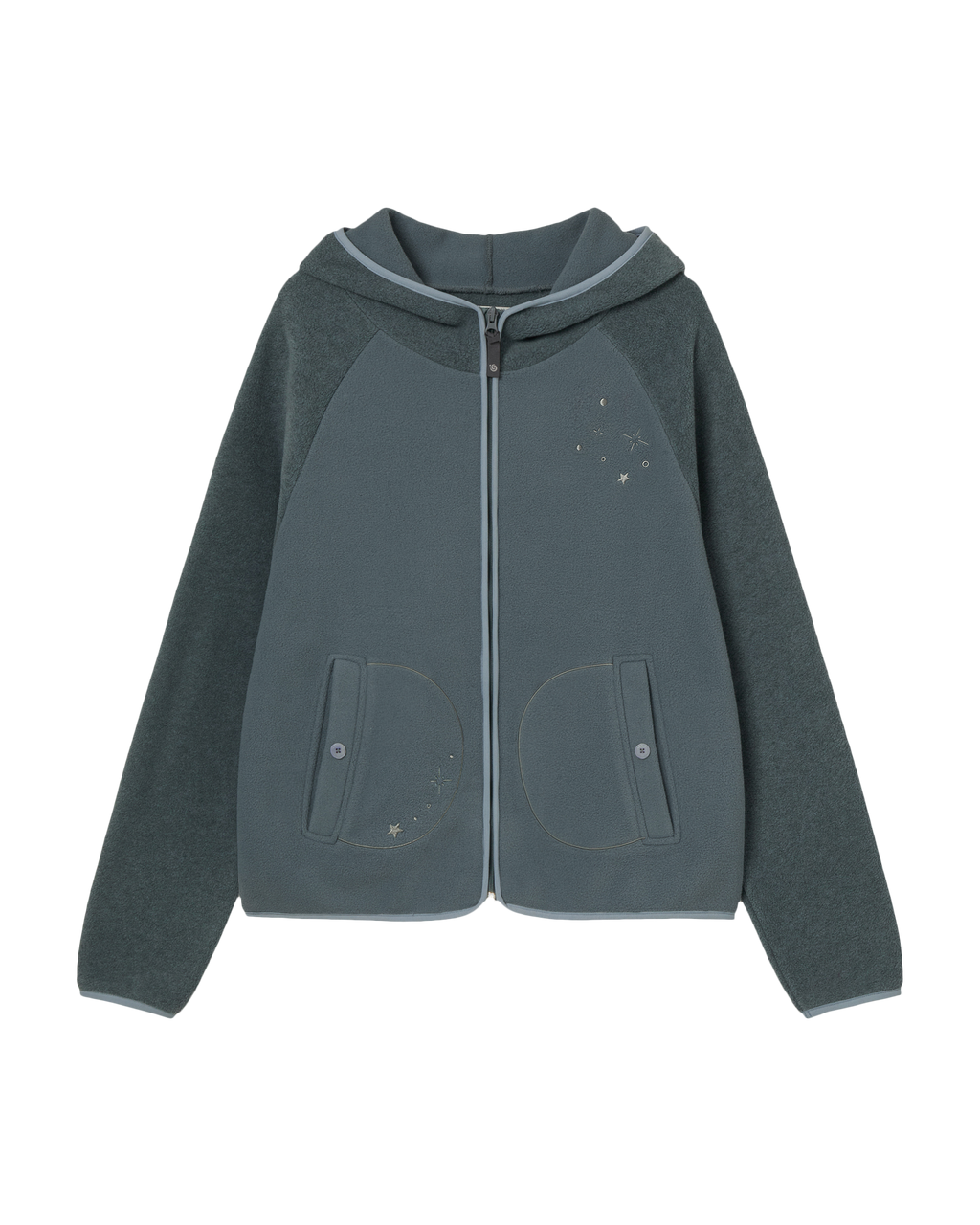 STELLA FLEECE ZIP UP HOODIE BLUE