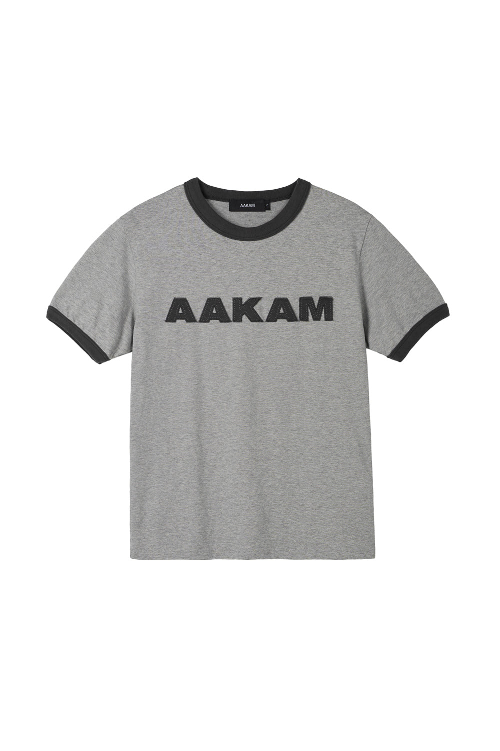 Logo Patch Ringer Top (Gray-Charcoal)