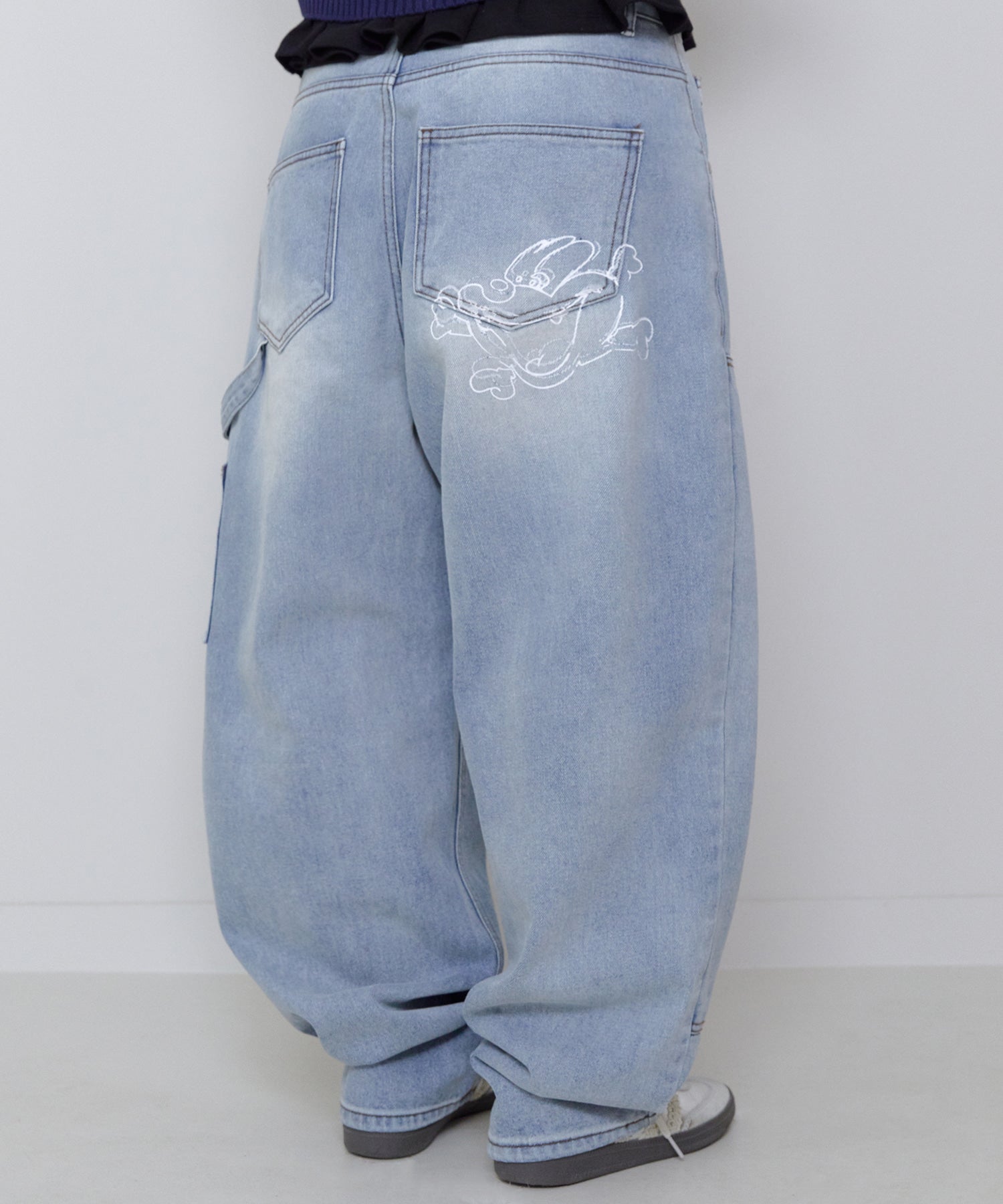 BONE DOG DOUBLE KNEE PANTS LIGHT BLUE