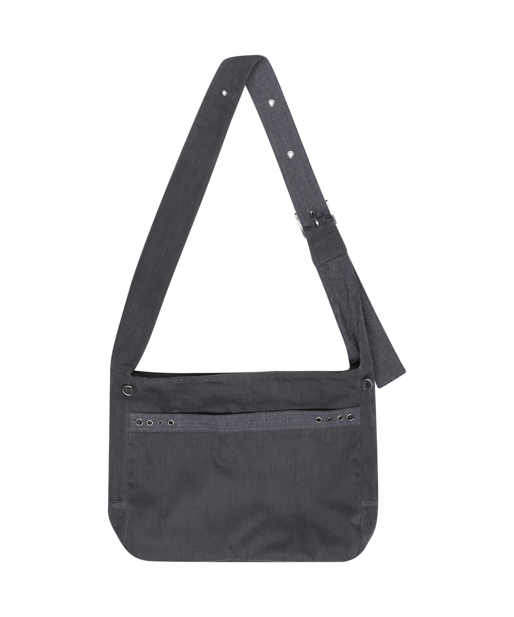 STRIPE POINT CROSS BAG CHARCOAL