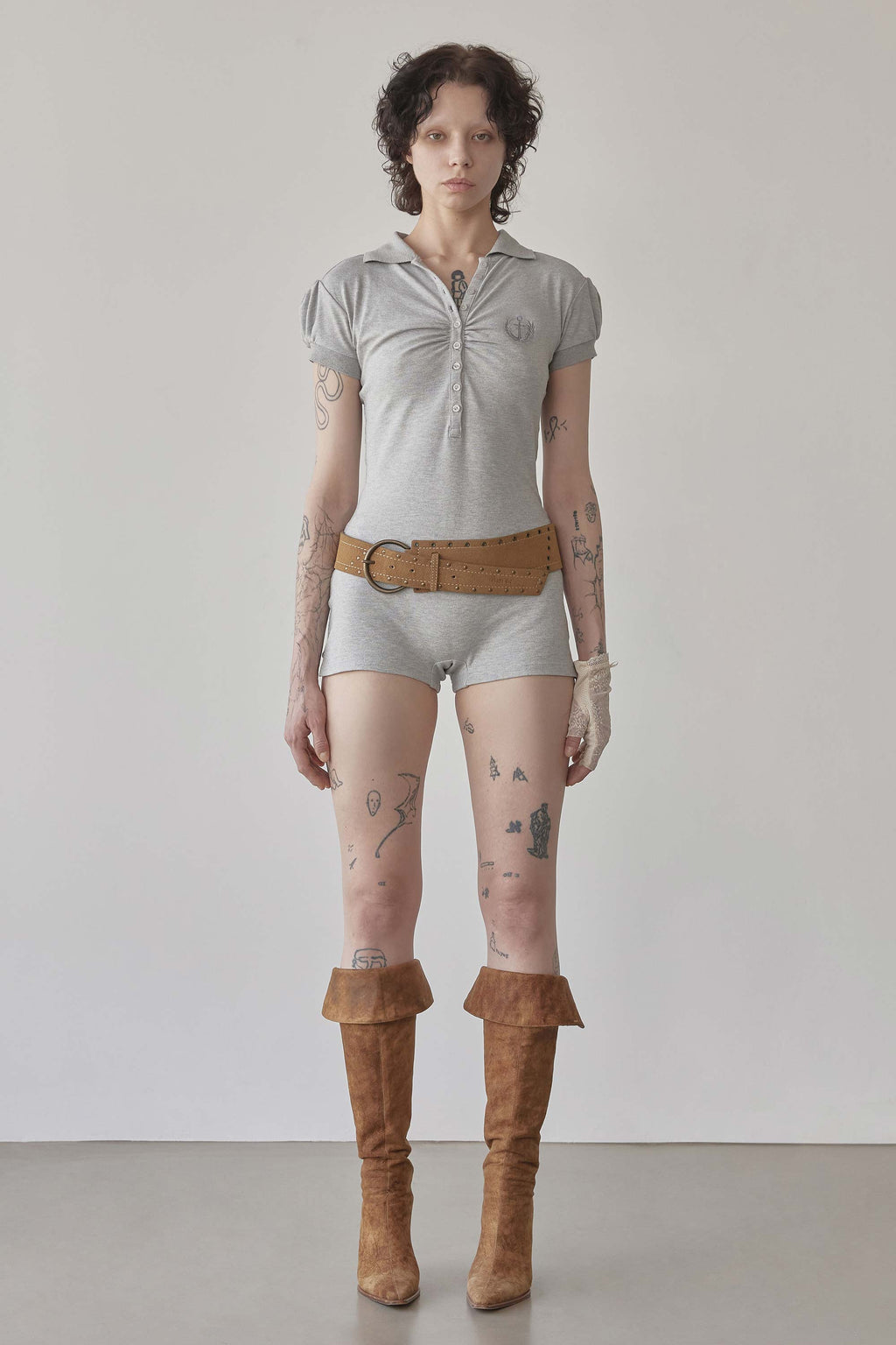 PK Classic Romper Melange Gray