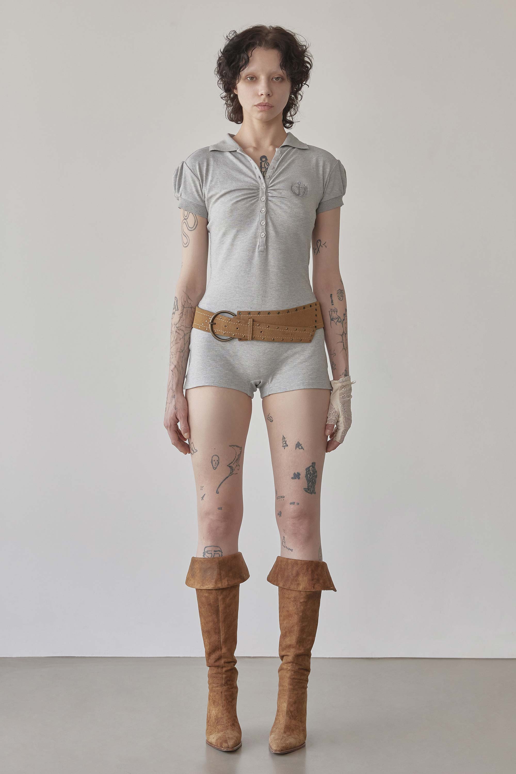 PK Classic Romper Melange Gray