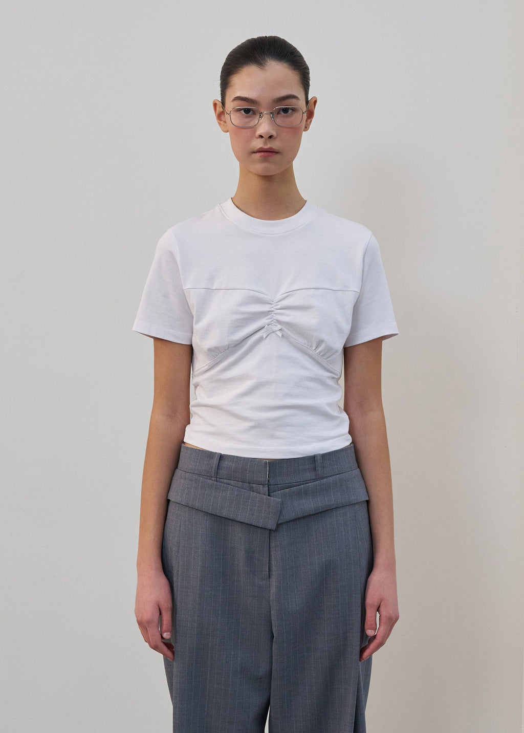 BUSTIER DETAIL T-SHIRTS / 2 Color