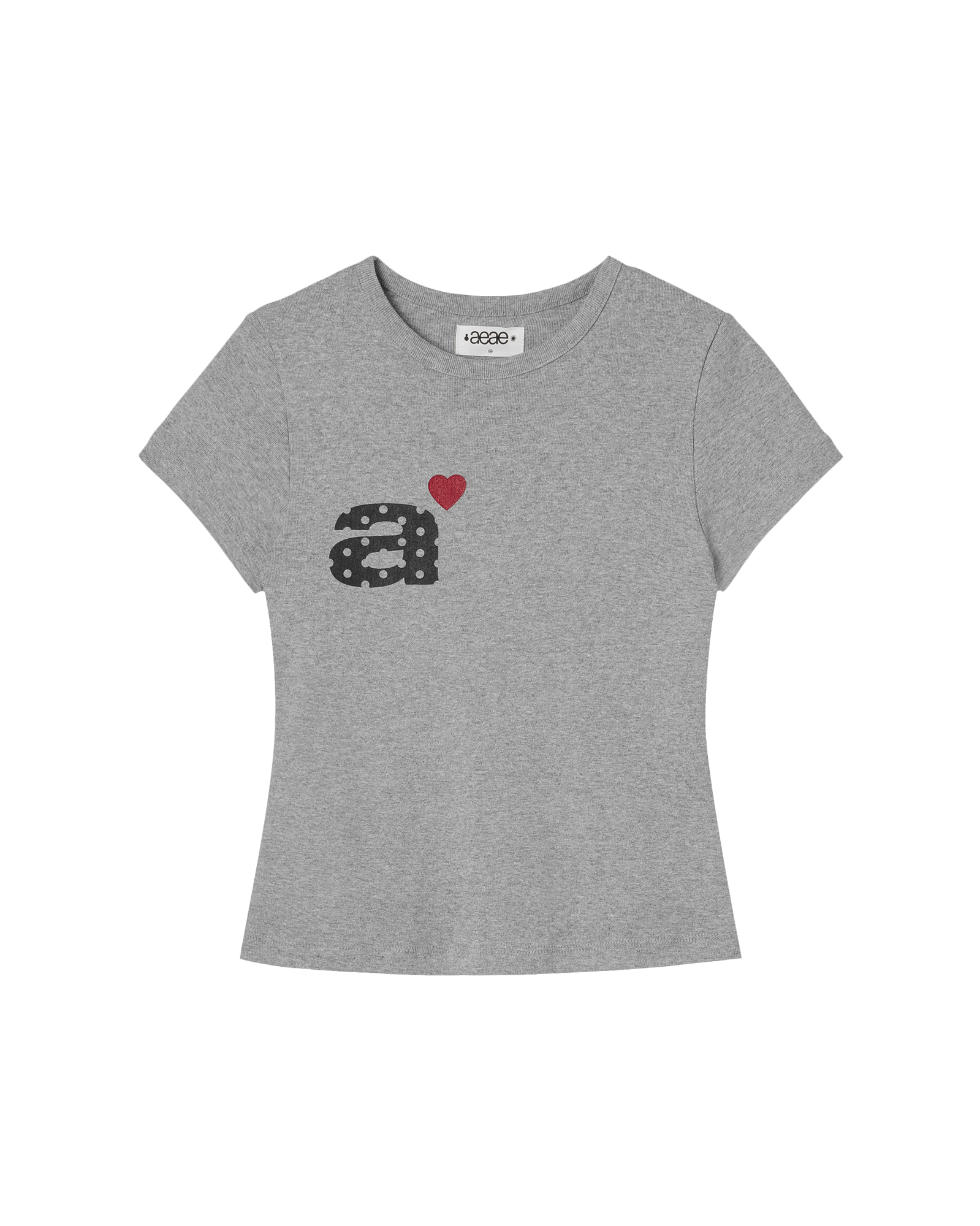 DOT SMALL LETTER TEE MELANGE GREY