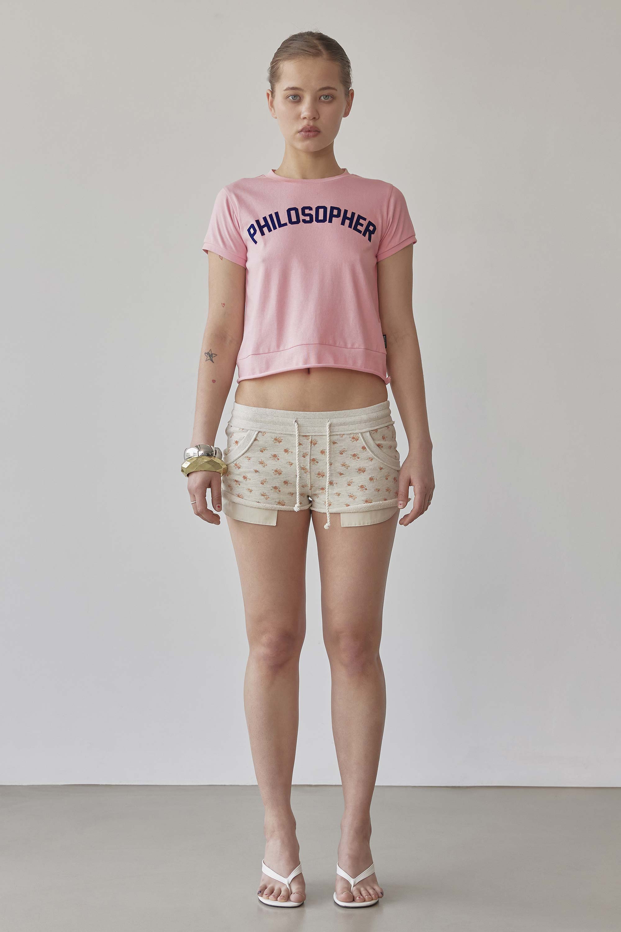 Philosopher Baby Tee Pink