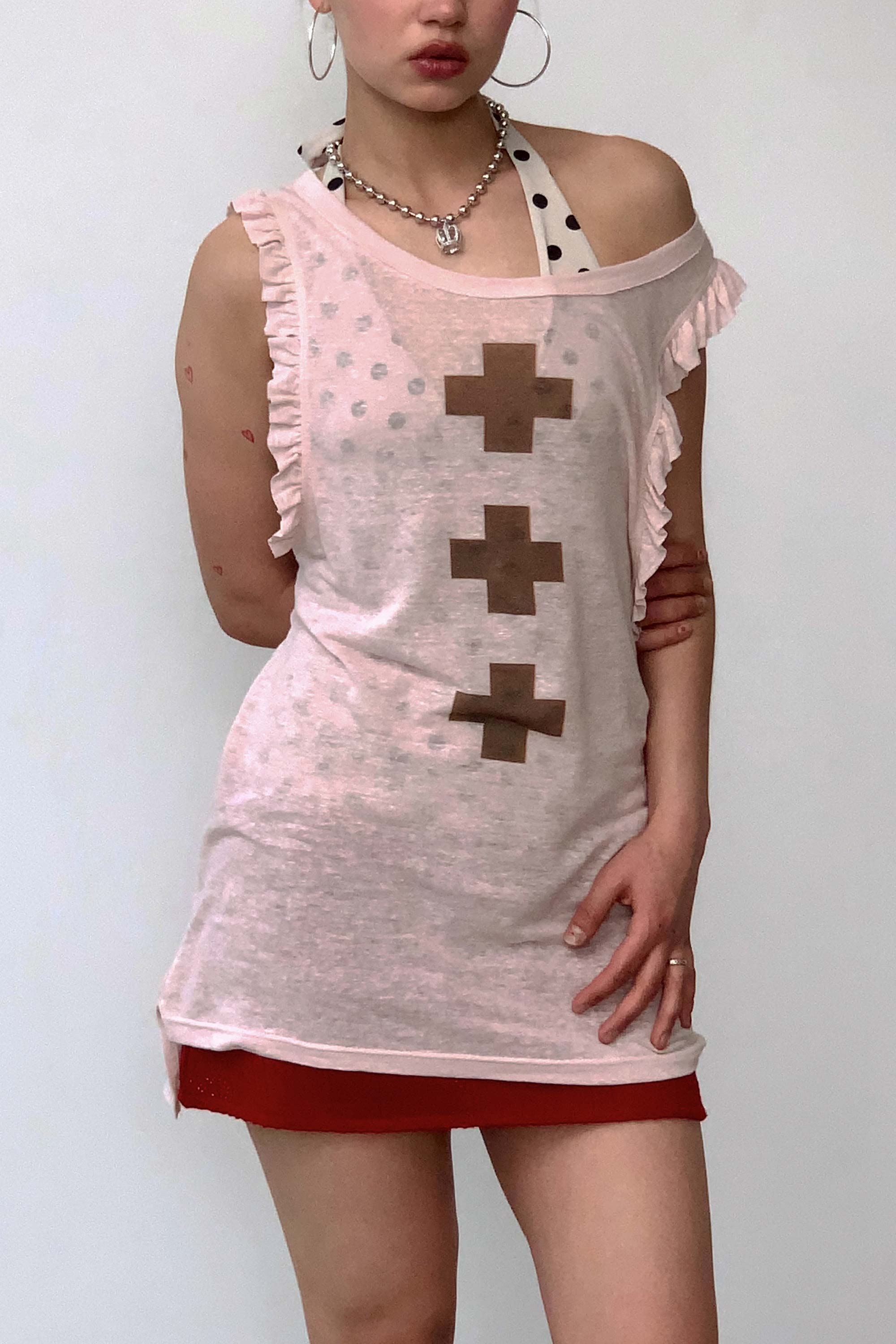 Emergency Muscle Tank Top Pale Pink