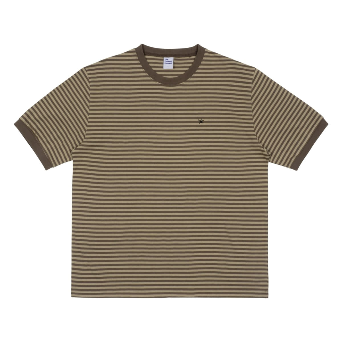 TCM mini logo stripe linger T (brown)