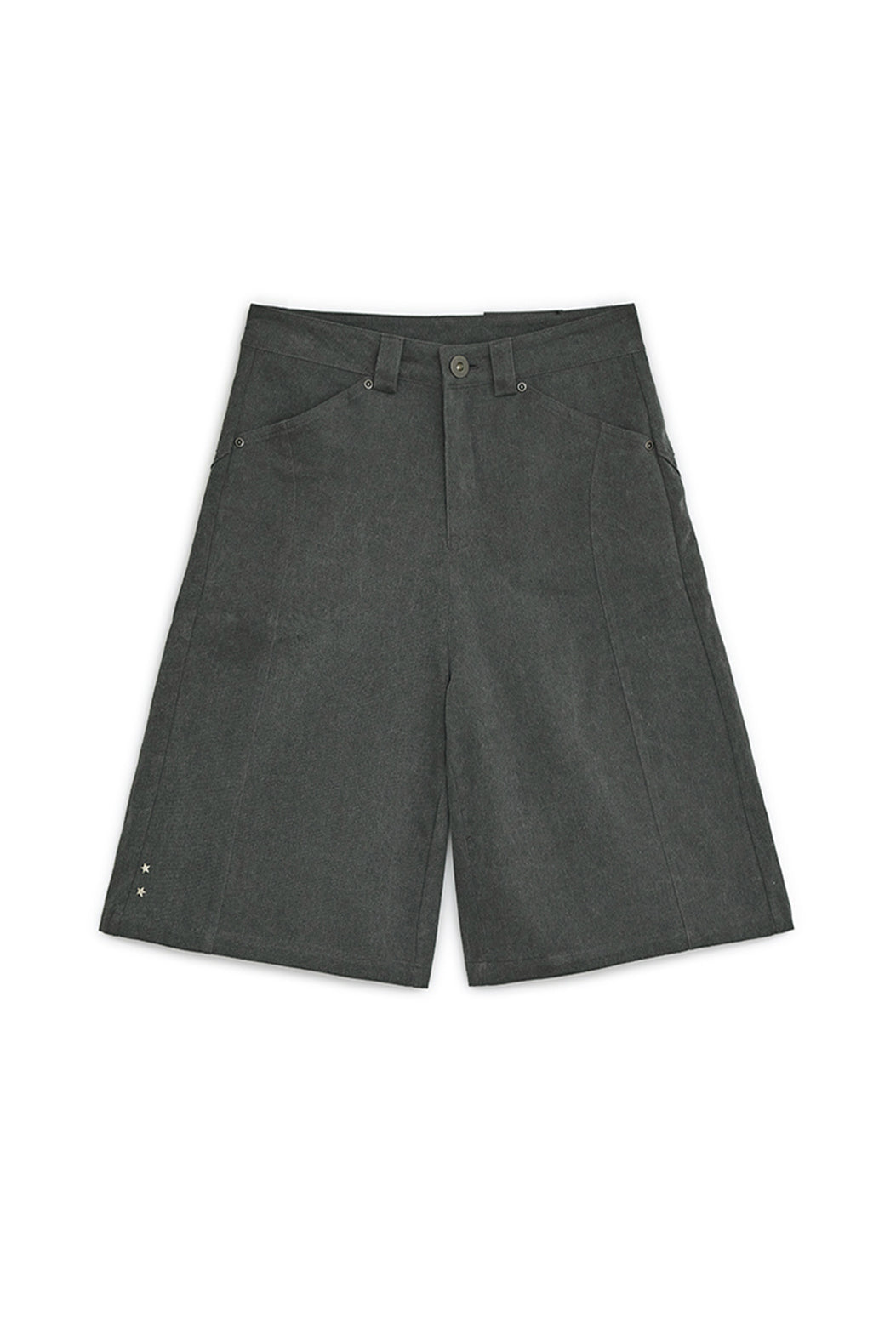 Angel wing bermuda pants (Charcoal)