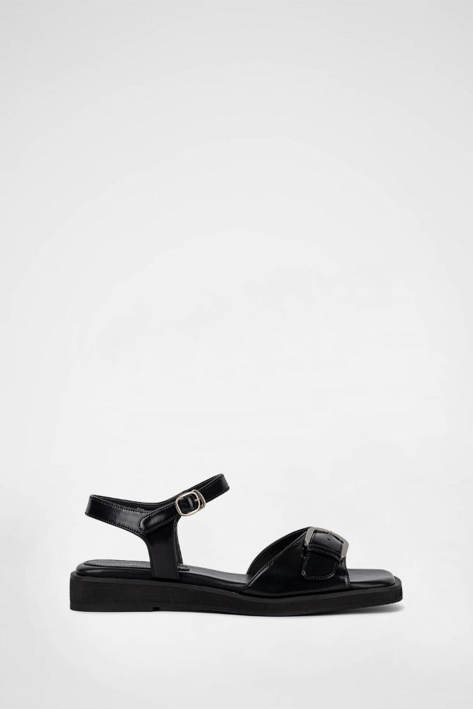 BUCKLE LIT SANDALS / BLACK