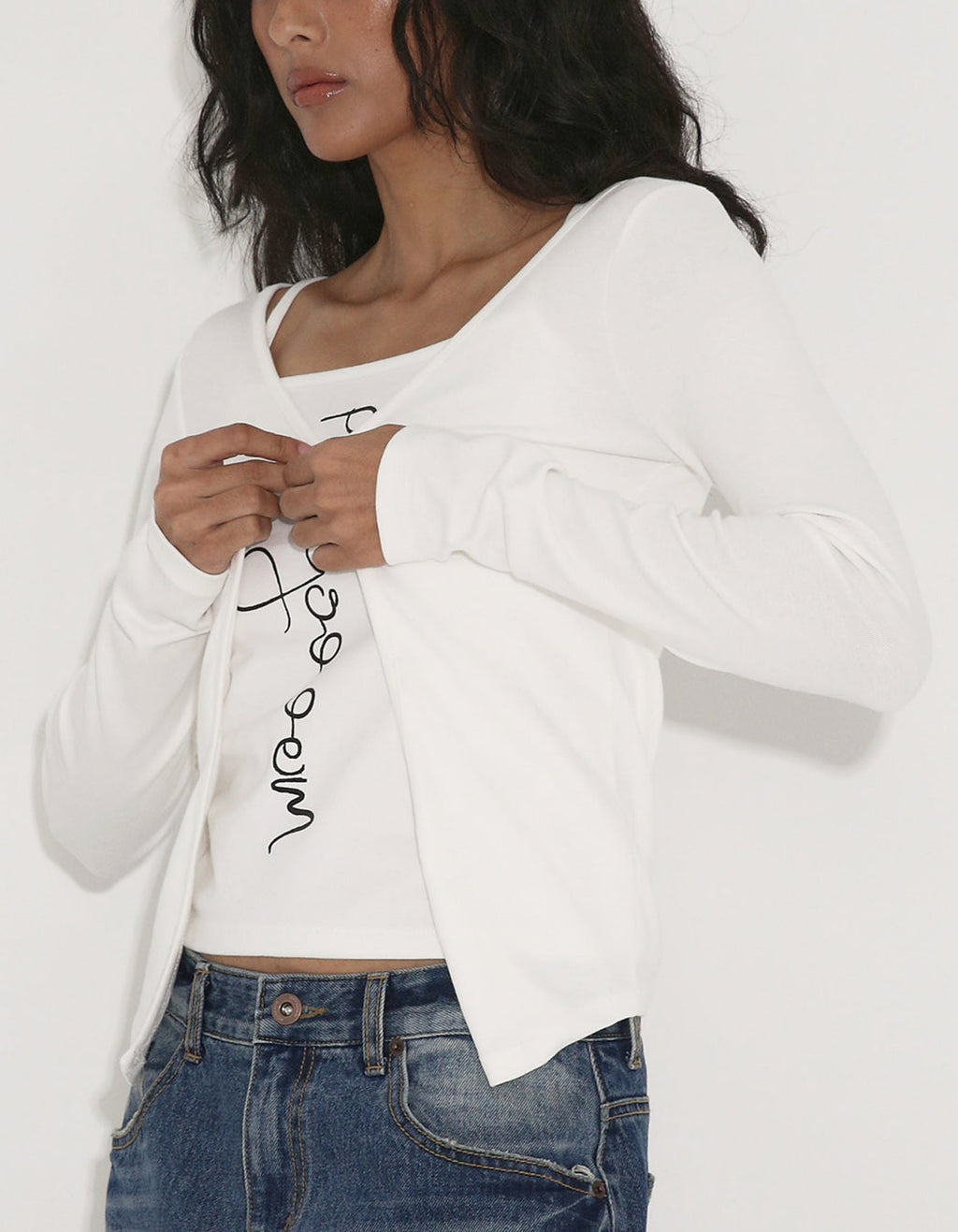 POLYSOOEM TANK & CARDIGAN / 3 COLOR