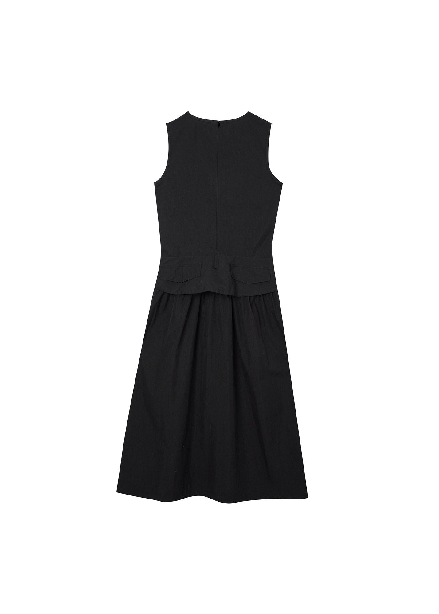 KNOT-DETAIL SLEEVELESS DRESS / 2 Color
