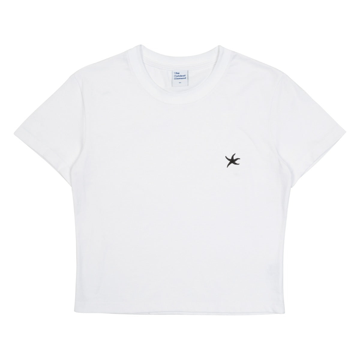 (w) TCM mini logo crop T (white)