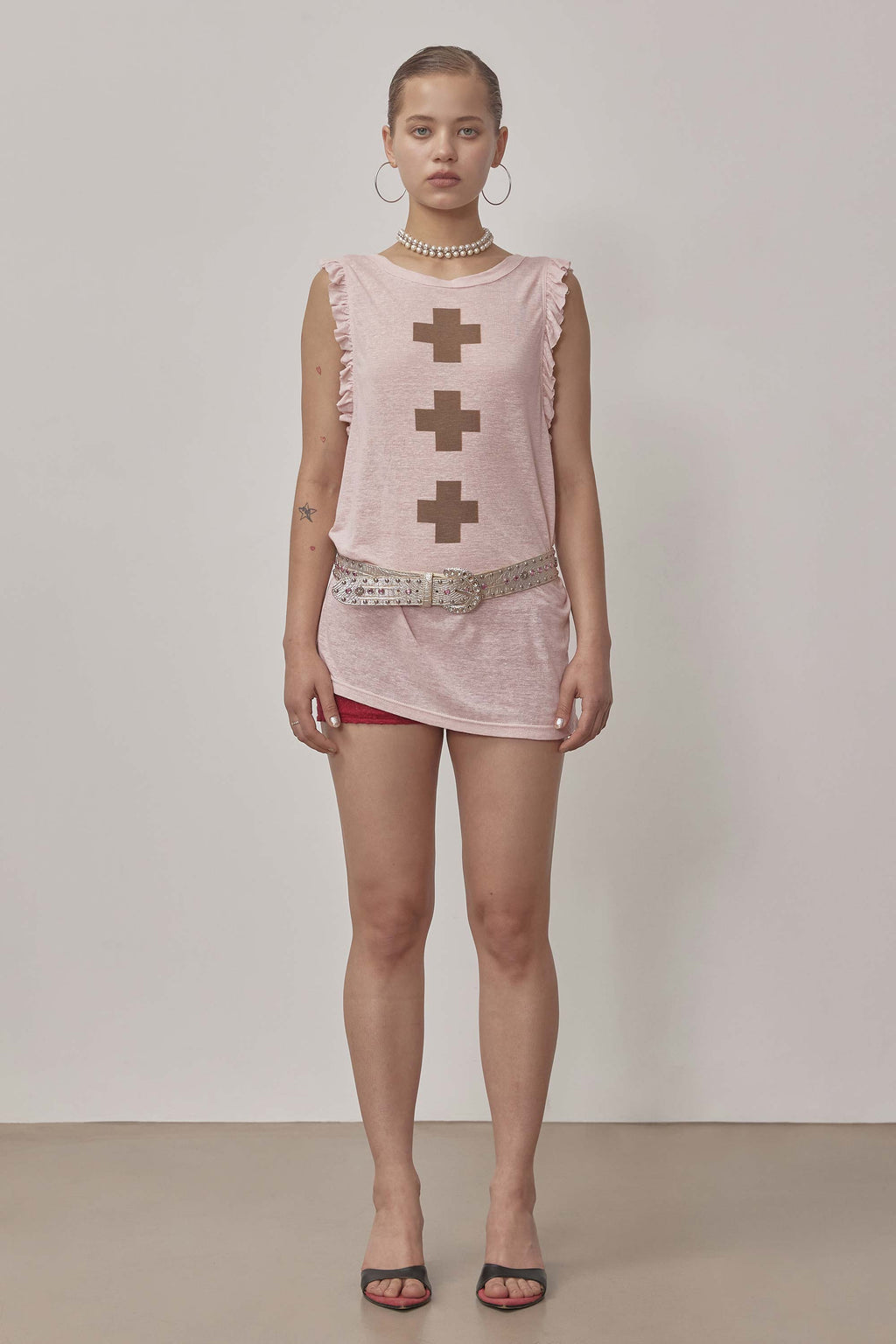 Emergency Muscle Tank Top Pale Pink