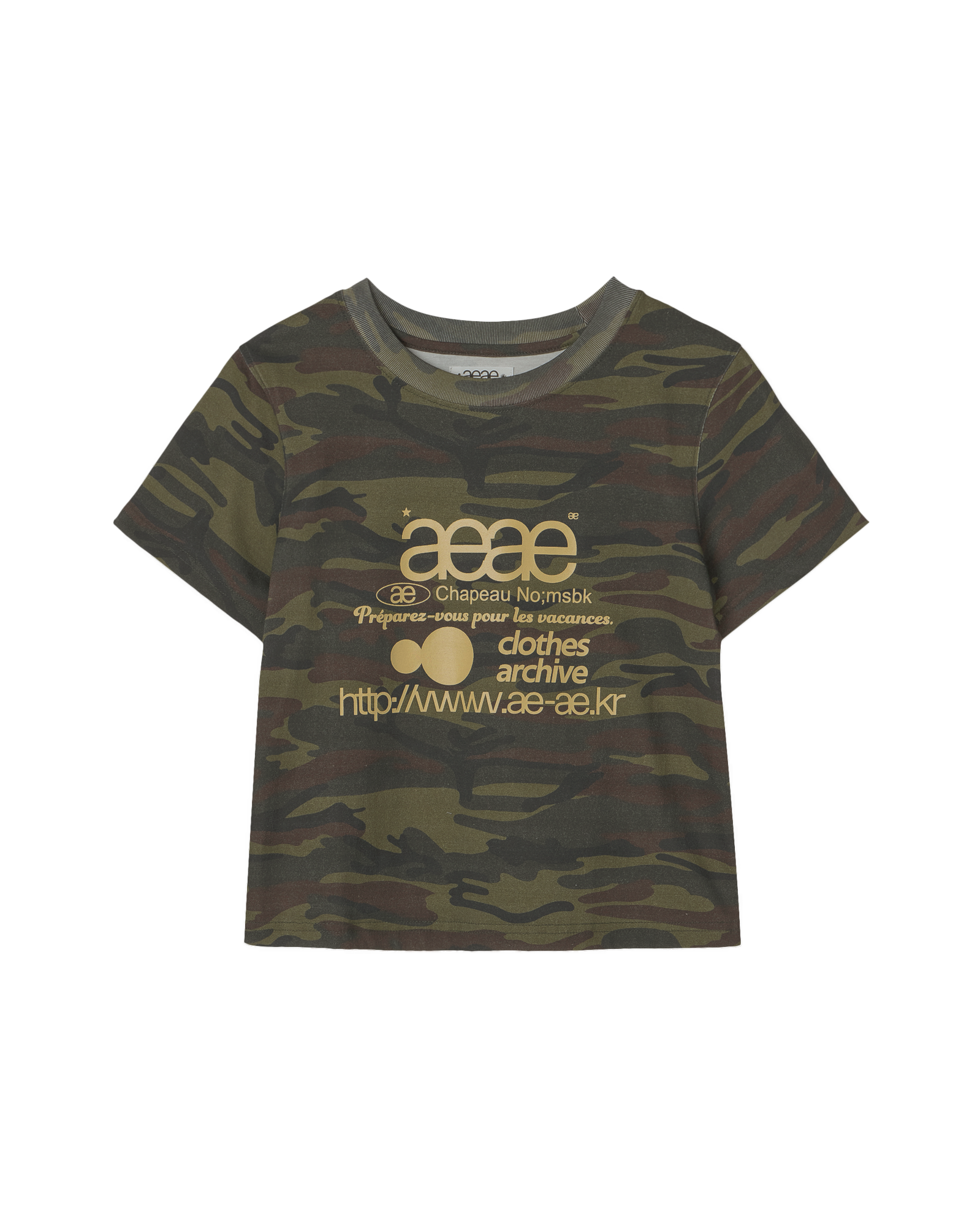 WEB LOGO CROP T-SHIRTS CAMO