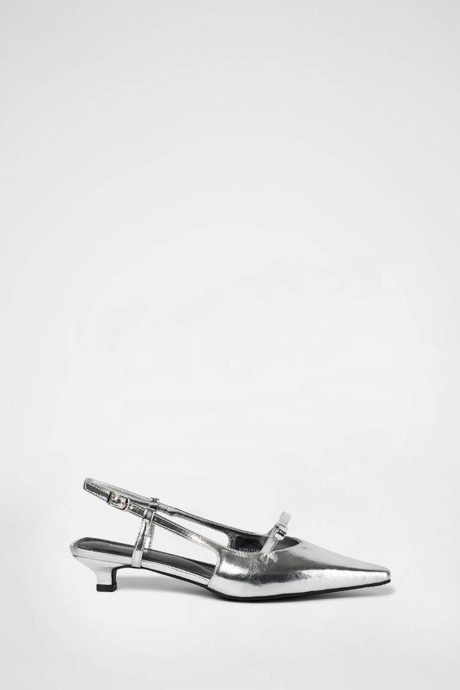 TIPI RIBBON SLINGBACKS / SILVER