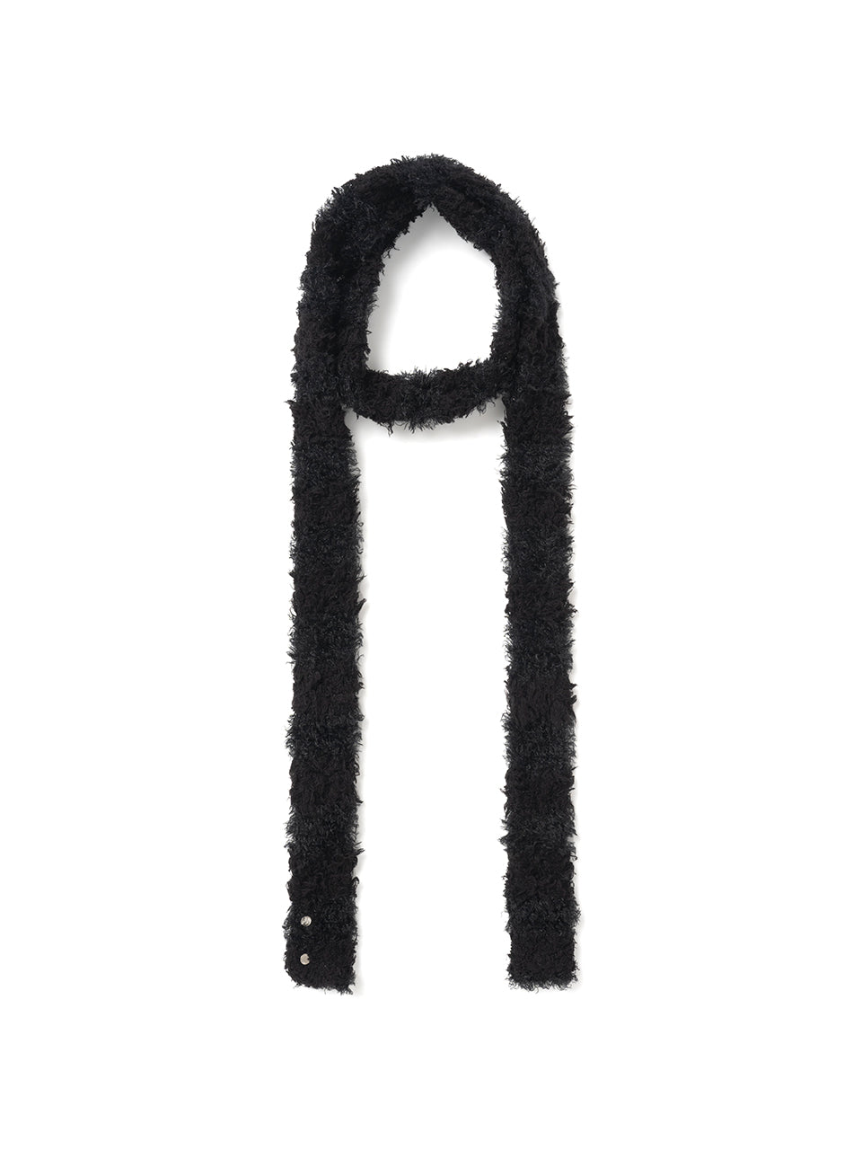 Mixed Knit Scarf Black