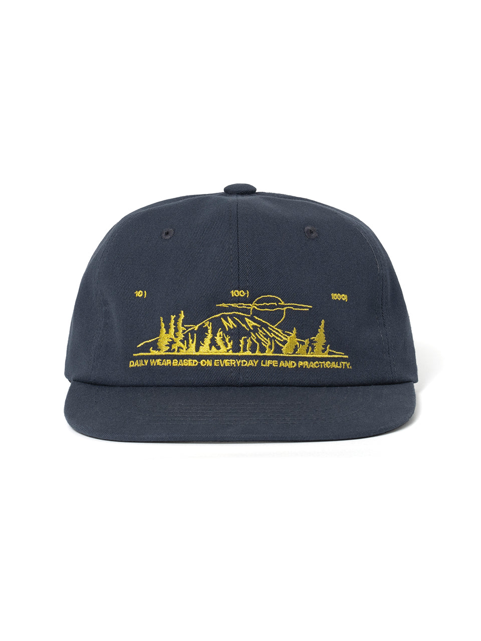 Scenary Embroidery Flat Cap Navy