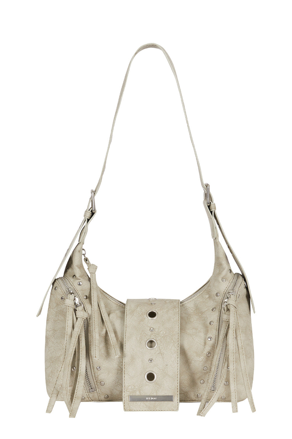 Leaf eyelet shoulder back beige