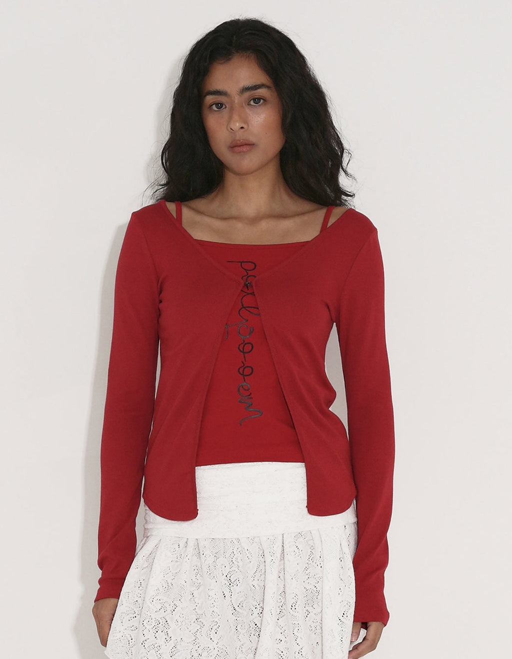 POLYSOOEM TANK & CARDIGAN / 3 COLOR