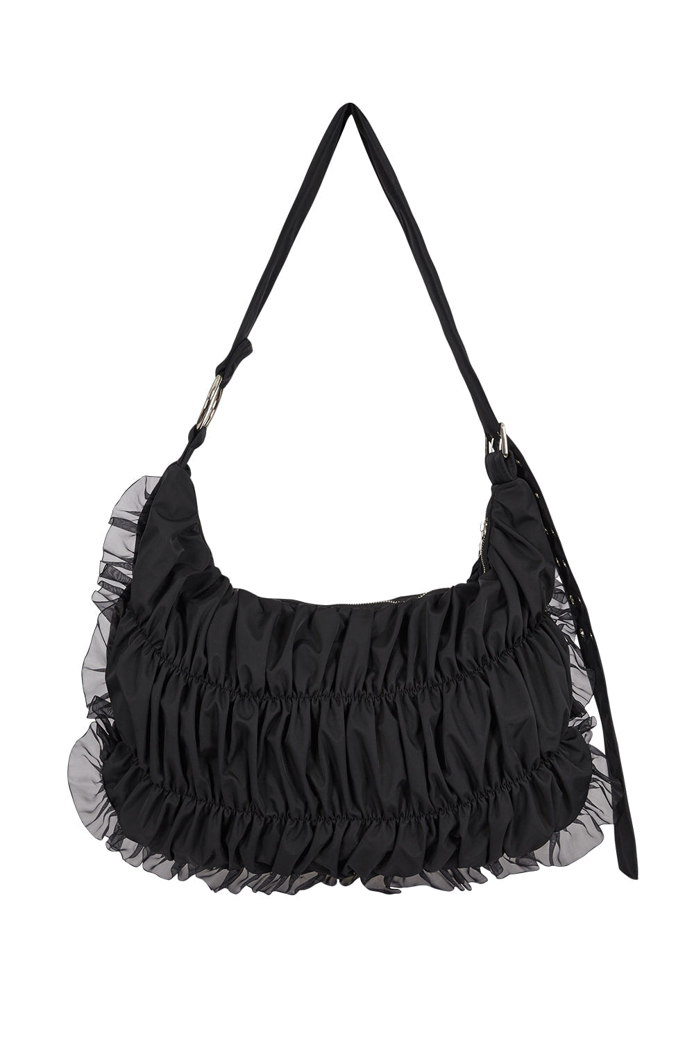 Frill Bubble Big Cross Back Black