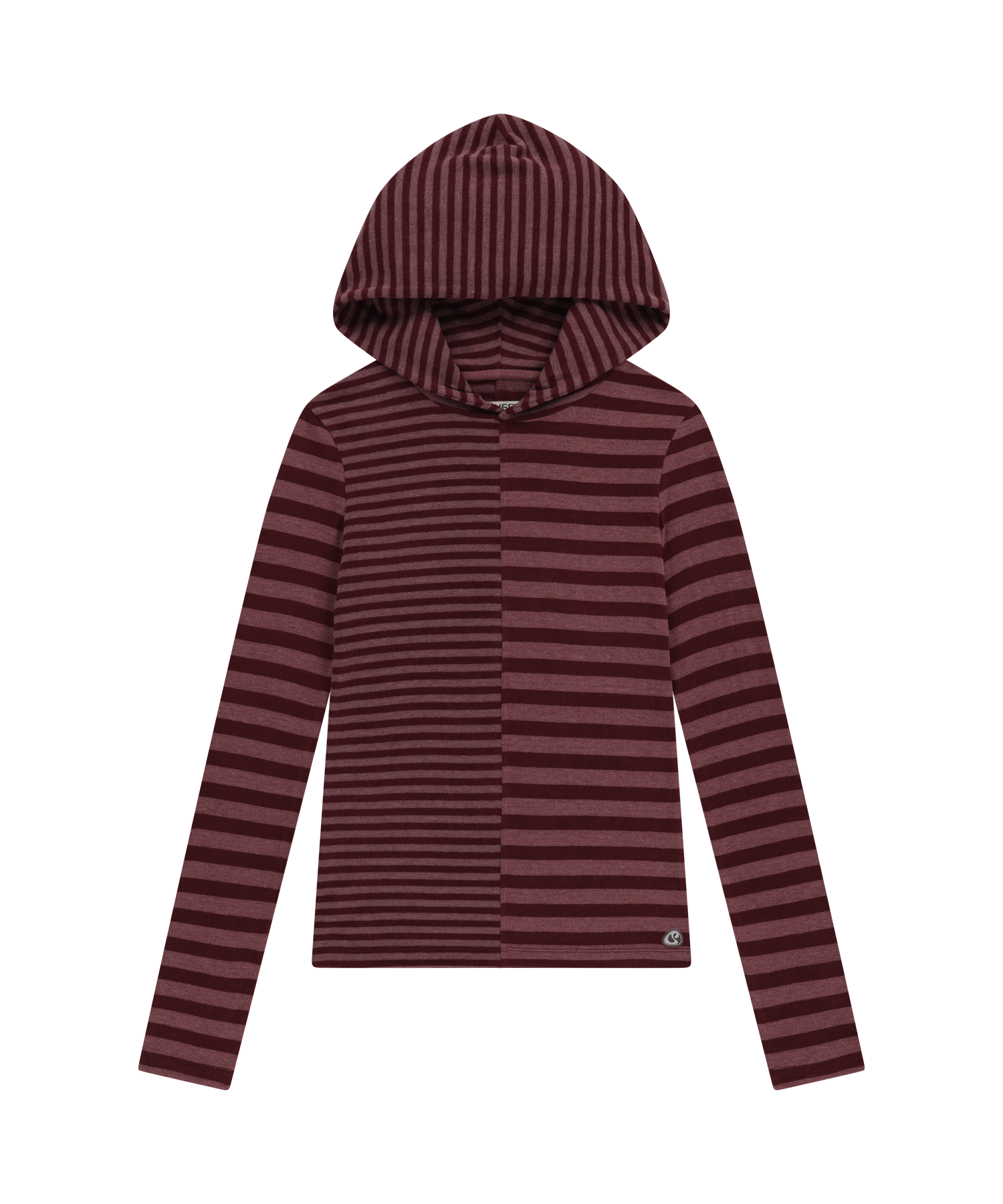 MIXED STRIPE HOODIE RED