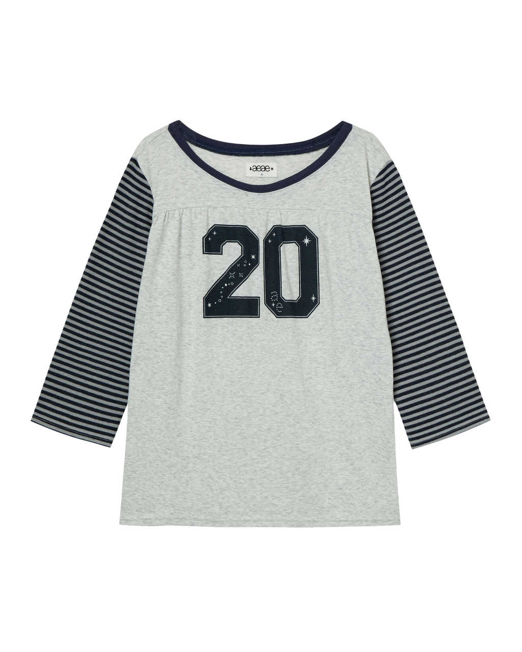 STRIPE COMBI TEE NAVY