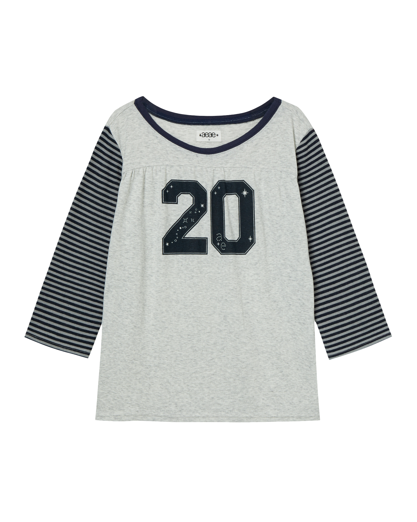 STRIPE COMBI TEE NAVY