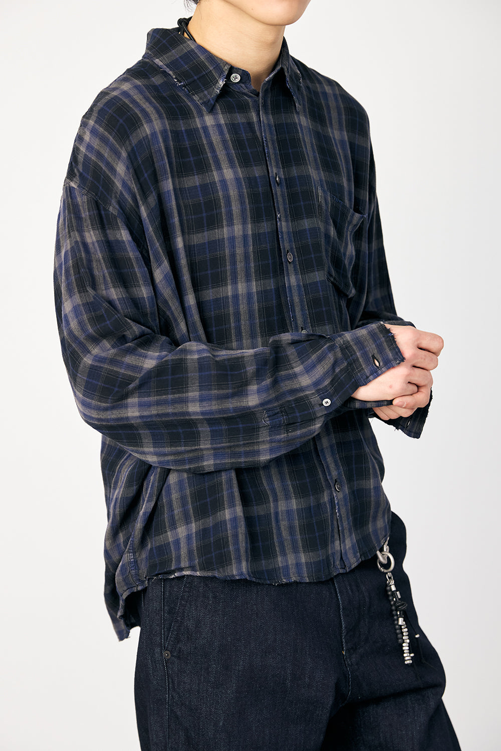Classic Shirt Over Dyed Raw Check / 3 COLOR