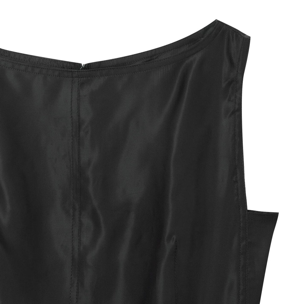 PLEATS DETAIL DRESS (BLACK)